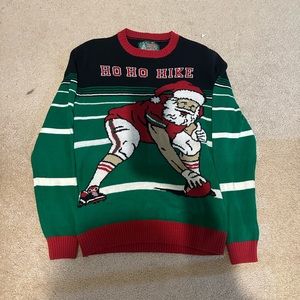Ugly Christmas Football Sweater with Santa